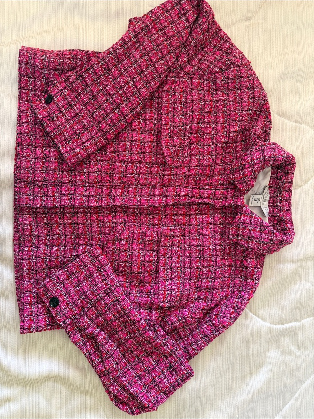 Rachel Zoe Pink Tweed Blazer Jacket